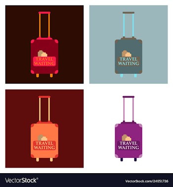Backpack map and compass for camping tourism vector image