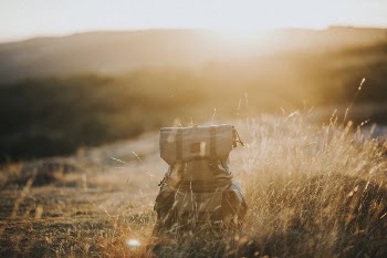 Backpack on the grass in the sun | Free Photo - rawpixel