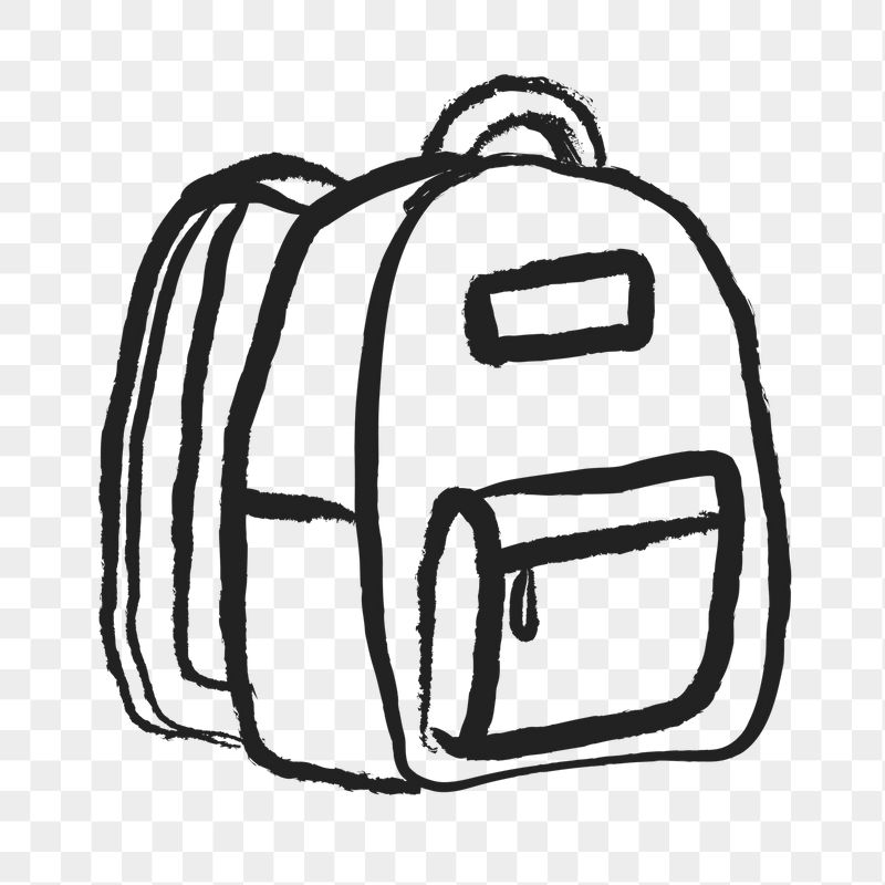 Backpack png sticker, object doodle, | Free PNG Illustration - rawpixel