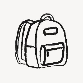 Backpack sticker, object doodle in black | Free Vector Illustration - rawpixel