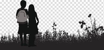 , Backpackers two people looking back silhouette transparent background PNG clipart