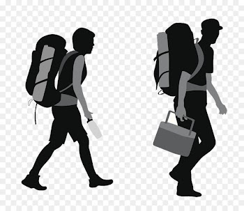 Backpacking Silhouette - Backpackers silhouette 