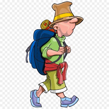 Backpacking Travel Cartoon - Backpacking People 