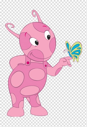 Backyardigans revised, pink animal illustration transparent background PNG clipart