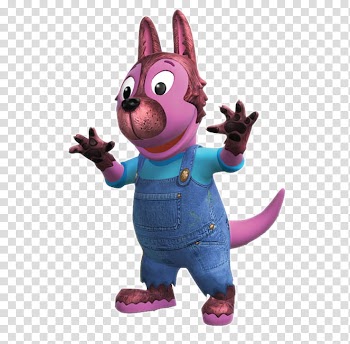 Backyardigans revised, purple and blue animal illustration transparent background PNG clipart