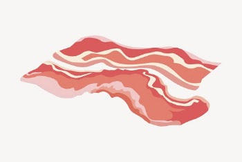 Bacon collage element, food illustration | Free PSD - rawpixel