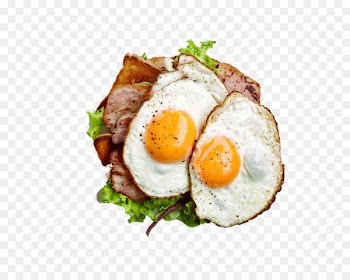 Bacon Fried egg Omelette Tocino - Two fried eggs and bacon HD photography 