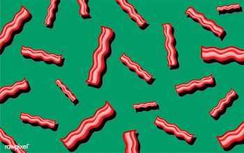 Bacon pattern food wallpaper illustration | Free stock vector - 487682