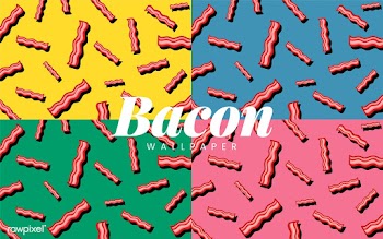 Bacon pattern food wallpaper illustration | Free stock vector - 487688