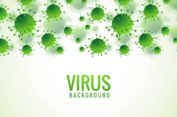 Bacteria or virus infection flu background Free Vector