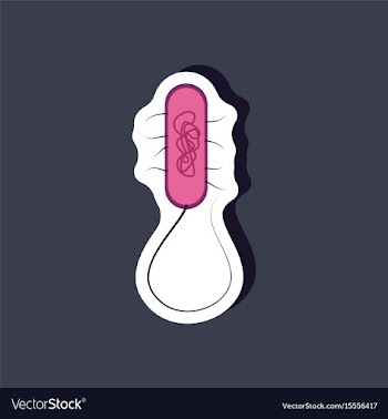 Bacteria paper sticker on stylish background vector image