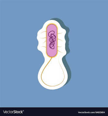 Bacteria paper sticker on stylish background vector image