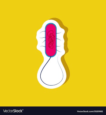 Bacteria paper sticker on stylish background vector image