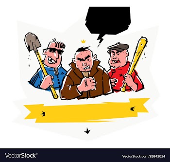 Bad guys guys are not hipsters image of vector image