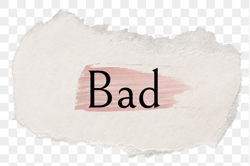 Bad png ripped paper word | Free PNG - rawpixel