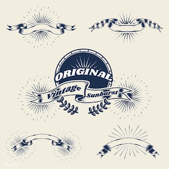 Badge and ribbon banners | Free stock vector - 581749