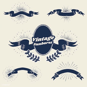 Badge and ribbon banners | Free stock vector - 581812