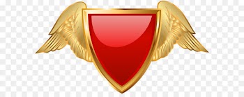 Badge Clip art - Badge with Wings Red PNG Clip Art 