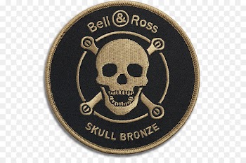 Badge Emblem Bronze Bell & Ross Skull - skull 