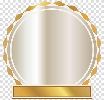 Badge , GOLD BANNER transparent background PNG clipart