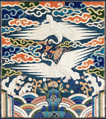 Badge (Hyungbae) of Upper Civil Rank with Two Cranes during Joseon dynasty (1392&ndash;1910) in the second half of 19th century. Original from the Los Angeles County Museum of Art. Digitally enhanced by rawpixel.