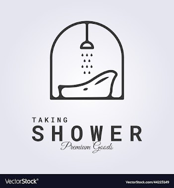 badge minimalist bathtub line logo