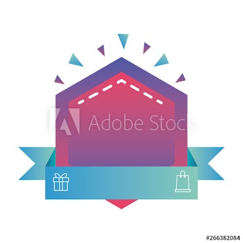 badge ribbon layout