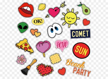 Badge Stock illustration Clip art - Various cartoon stickers vector 