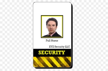 Badge Template Security guard Identity document - id card 