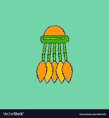 Badminton equipment in hatching style vector image