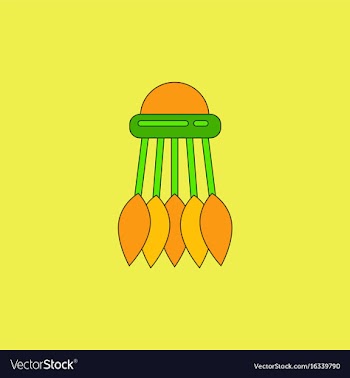 Badminton equipment vector image