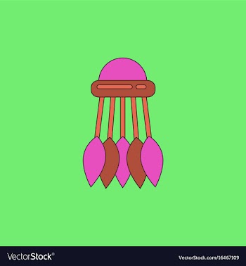 Badminton equipment vector image