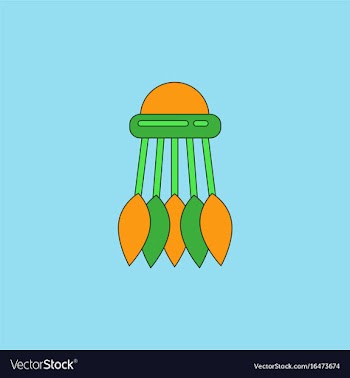 Badminton equipment vector image