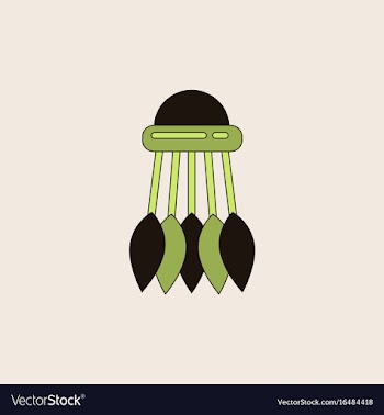 Badminton equipment vector image