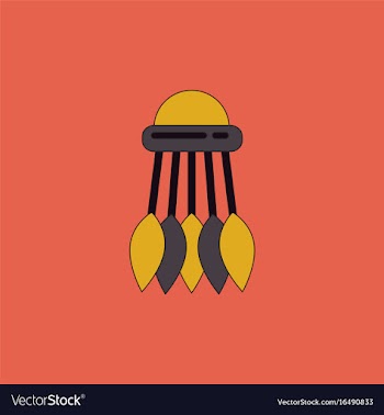 Badminton equipment vector image