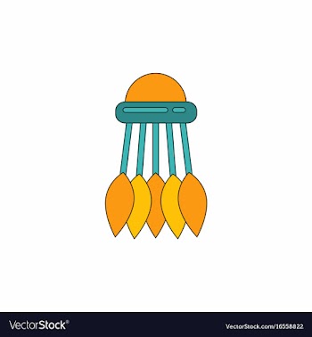 Badminton equipment vector image