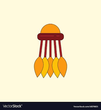 Badminton equipment vector image