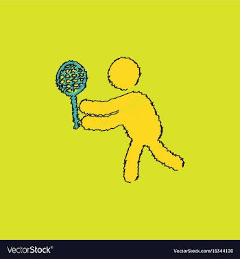 Badminton player in action logo - super lightning vector image