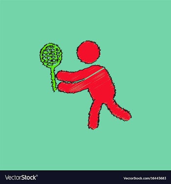 Badminton player in action logo - super lightning vector image