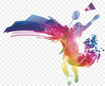 Badminton Poster Wedding invitation - People playing badminton 