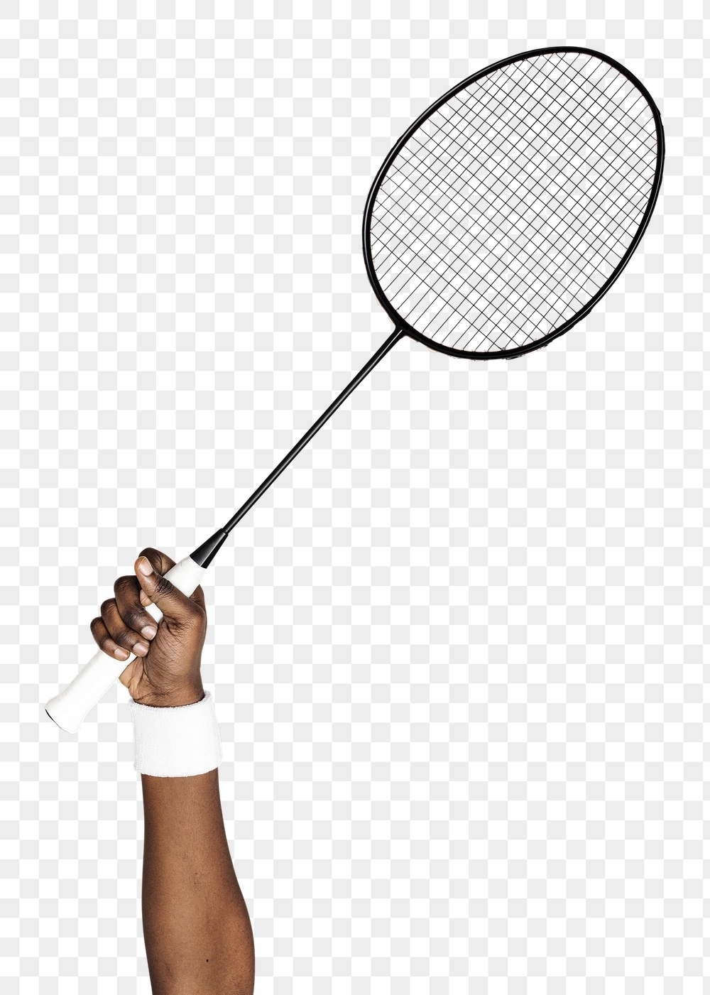 Badminton racket png in black | Free PNG - rawpixel