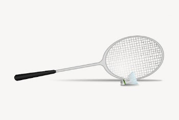 Badminton sports clipart, collage element | Free PSD - rawpixel