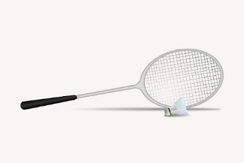 Badminton sports clipart, illustration vector. | Free Vector - rawpixel