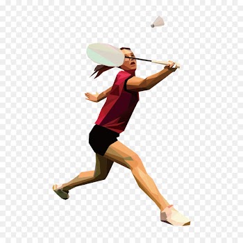Badminton - Vector people playing badminton 