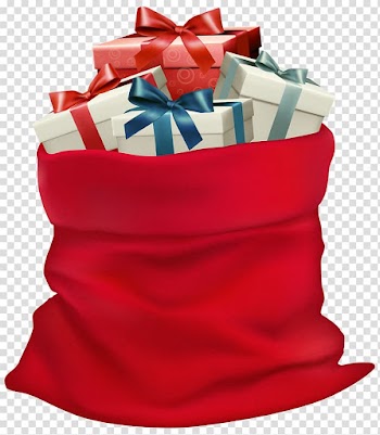 Bag of gifts illustration, Santa Claus Father Christmas , Christmas Sack with Gifts transparent background PNG clipart