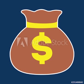 Bag of money with dollar sign on it