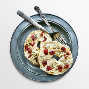 Bagel with healthy toppings on a plate, | Free PSD - rawpixel