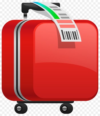 Baggage, Suitcase, Trolley Case, Red PNG