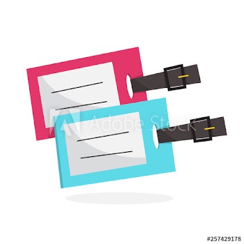 Baggage tag for name