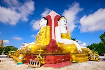 Bago, Myanmar Four Faces of Buddha at Kyaikpun Buddha.